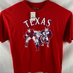 Marvel MLB Texas Rangers Avengers Short Sleeve XXL